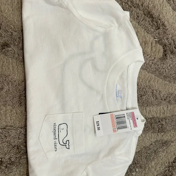 NWT 2T Vineyard Vines White Tee - Picture 1 of 3